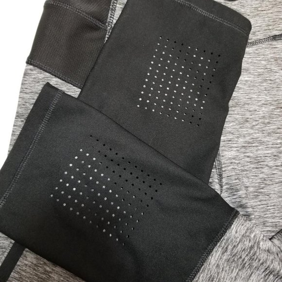 RBX Gray Spacedye Print High Rise Crop Leggings - Picture 4 of 5